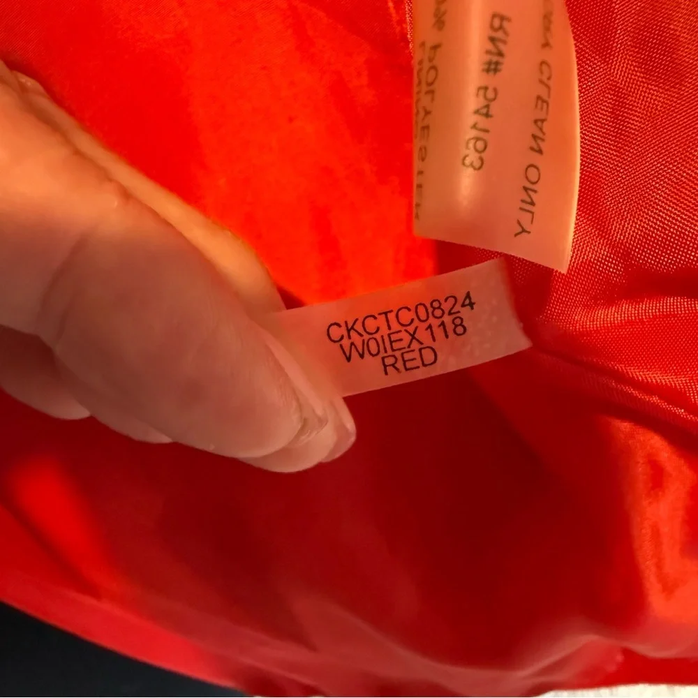 Calvin Klein Red Tie-Waist Blazer Jacket - Picture 15 of 15